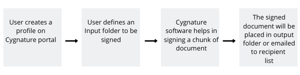 Working Model of Cygnature Bulk Signing Solution